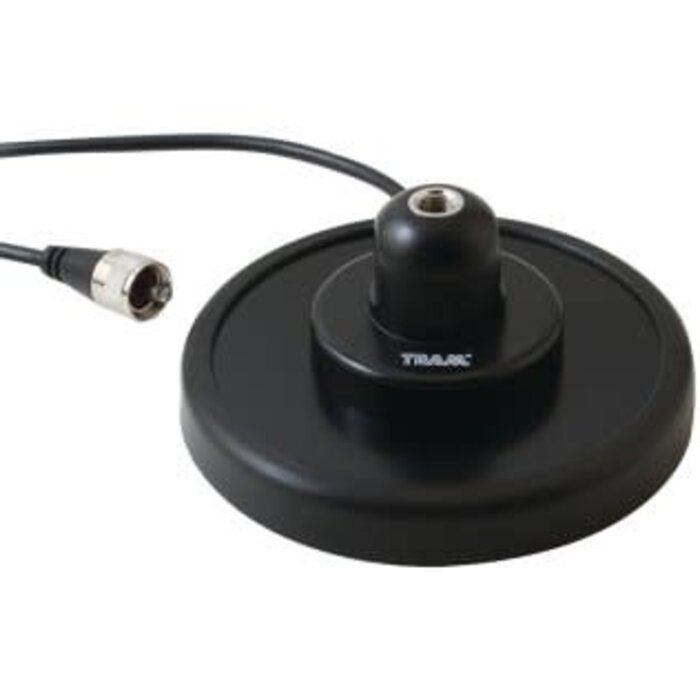 WSP240B - Tram 5-Inch Black Steel NMO Magnet Mount with RG58 Coaxial Cable and UHF PL-259 Connector