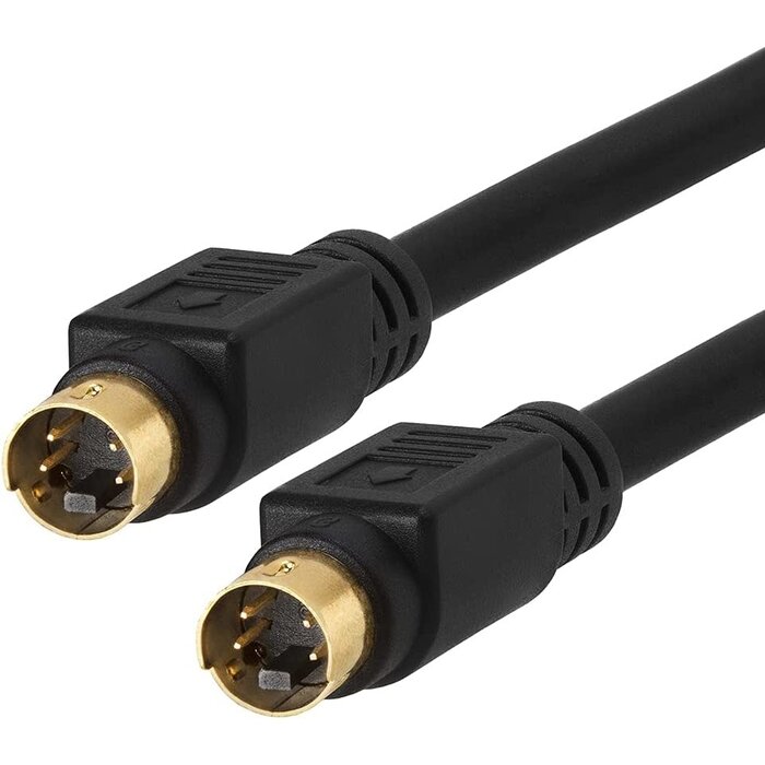 BL-265-106BK - Cmple - S-Video Cable Gold-Plated (SVHS) 4-PIN SVideo Cord - 6 Feet