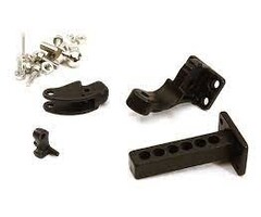 INTEGY C28780BLACK - Rear Bumper Receiving Hitch w/Ball Mount and Pintle Kook Combo for Traxxas TRX-4