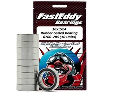FastEddy Bearings TFE273 - 10x15x4 Rubber Sealed Bearing 6700-2RS (10 Units)