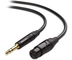 1/4M-2-XLRF - Cable Matters - 6.35mm (1/4 Inch) TRS to XLR Cable 6 ft Male to Female (XLR to TRS Cable, XLR to 1/4 Cable, 1/4 to XLR Cable)