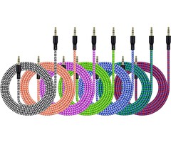 3FT-AUX - UMECORE 3.5mm Auxiliary Audio Cable Male to Male Stereo AUX Cable Flexible Nylon Braided Cord
