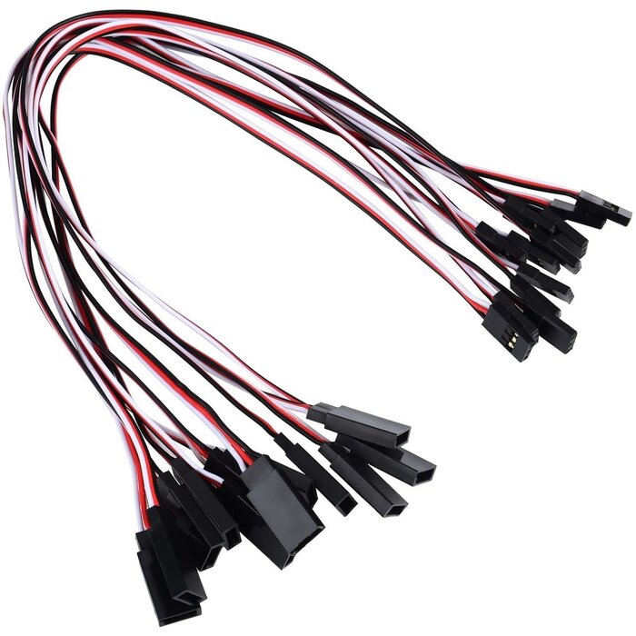 3PIN-EXT-1FT - EBOOT - 1ft 3-Pin Servo Extension Lead Wire Cable Cord for Control Board Remote Control Parts, Female to Male