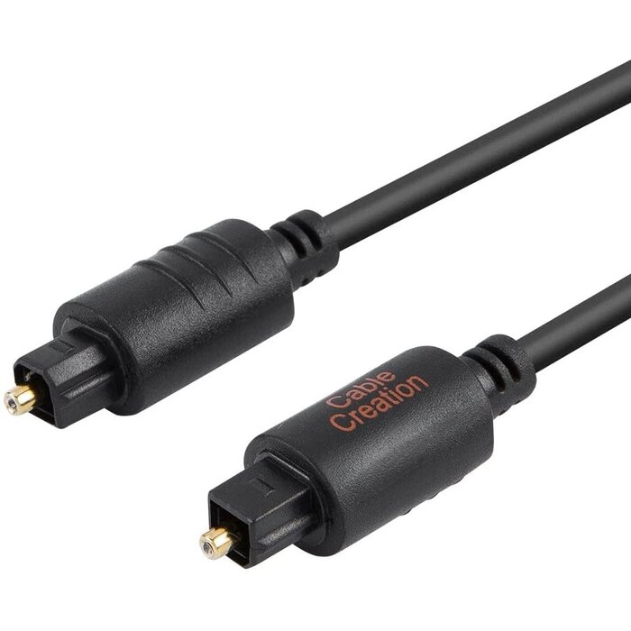 50FT-OPTICAL - CableCreation 50FT Digital Fiber Optical TosLink Cable Gold Plated for Home Theater, Sound Bar, TV, PS4, Xbox, VD/CD Player, Blu-ray Players, Game Console& More, Black