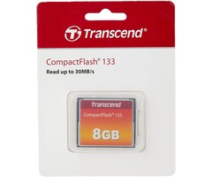 TS8GCF133 - Transcend - 8GB Compact Flash Memory Card 133x (TS8GCF133)
