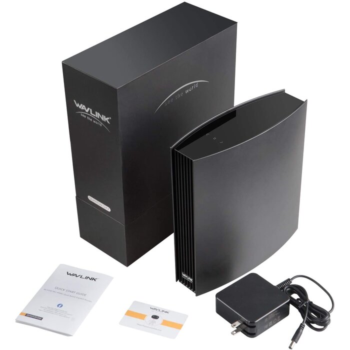 AC-3200ROUTER - WAVLINK - AC3200 Smart WiFi Router - Dual Band Gigabit Wireless Router for Home | Up to 2500 sq.ft Coverage & 100 Devices | 4 GB Ports & 1 USB | LED Screen | Gaming & Streaming | QoS, Parental Control, MU-MIMO