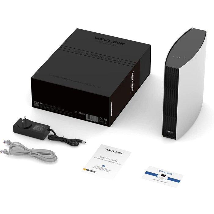 AC-3200ROUTER - WAVLINK - AC3200 Smart WiFi Router - Dual Band Gigabit Wireless Router for Home | Up to 2500 sq.ft Coverage & 100 Devices | 4 GB Ports & 1 USB | LED Screen | Gaming & Streaming | QoS, Parental Control, MU-MIMO