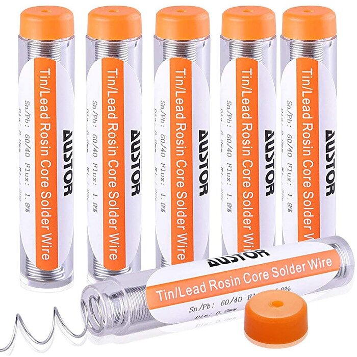 60-40-.6MM - AUSTOR - Solder Wire 60-40 Rosin Core Solder 0.6mm Electrical Soldering Wire, 20g