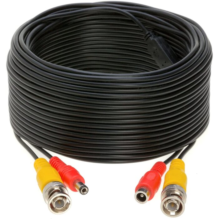 BNC-100 - Cables Direct Online - 100FT Black Premade BNC Video Power Cable/Wire for Security Camera, CCTV, DVR, Surveillance System, Plug & Play