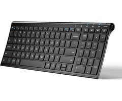 IC-BK10 - iClever Bluetooth Keyboard, Universal Wireless Keyboard, Rechargeable Bluetooth 5.1 Multi Device Keyboard with Number Pad Full Size Stable Connection for Windows, iOS, Android