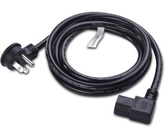 C13-RIGHT - Cable Matters 16 AWG Low Profile Right Angle Power Cord (Power Cable) 6 Feet (NEMA 5-15P to Angled IEC C13)