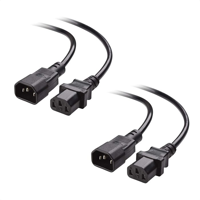 C14-C13 - Cable Matters - Computer to PDU Power Extension Cord, Power Extension Cable 6 ft (IEC C14 to IEC C13 PDU Power Cord)