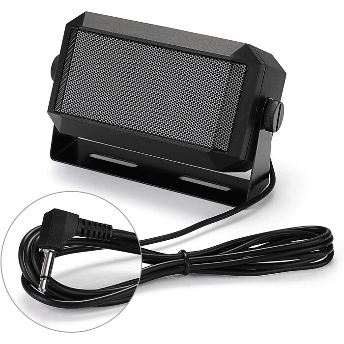 CB-SPEAKER - Radioddity - CB Mobile Radio External Speaker, Mini Universal Portable 5W, 71" Power Cable, for Car Truck Vehicle 4 x 4, Compatible with Radioddity CB-27 Icom ID-5100 Yaesu FT-891 Midland MXT115
