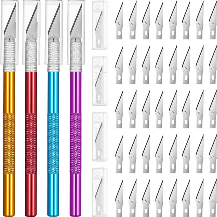 CRAFT-KNIFE - BBTO - Craft Knife Hobby Knife Stainless Steel Blades Kit for Cutting Carving Scrapbooking Art Creation