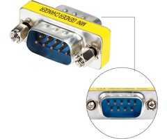 9 Pin RS-232 DB9 Male to Male Serial Cable Gender Changer Coupler Adapter