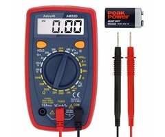 DIGI-MULTI-METER - AstroAI Multimeter 2000 Counts Digital Multimeter with DC AC Voltmeter and Ohm Volt Amp Tester ; Measures Voltage, Current, Resistance; Tests Live Wire, Continuity