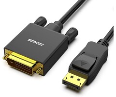 BENFEI DisplayPort to DVI Cable, 6ft, Display Port to DVI Converter Male to Male Gold-Plated Cord 6 Feet Black Cable for Lenovo, Dell, HP and Other Brand