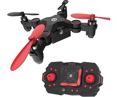 HS190-RED - Holy Stone - HS190 Foldable Mini Nano RC Drone for Kids Gift Portable Pocket Quadcopter with Altitude Hold 3D Flips and Headless Mode Easy to Fly for Beginners