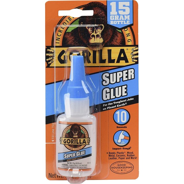 GORGLUE - Gorilla Super Glue 15 Gram Clear