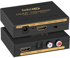 HDMI-AUDIO - Avedio - 4K HDMI Audio Extractor Splitter, avedio links 1080P HDMI to HDMI Audio Converter + Optical Toslink SPDIF + RCA L/R Stereo Analog Audio, HDMI Audio Adapter for Fire Stick, Blu-Ray Player