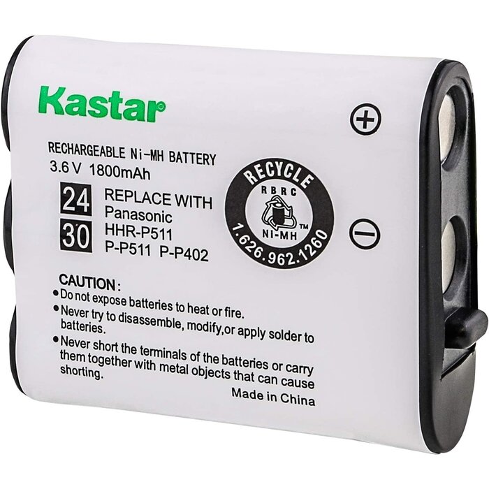 HHR-P511 - Kastar  -Battery Replacement for Panasonic N4HKGMA00001 Cordless Phone Battery and Panasonic P-P511, HHR-P511, Type 24 Rechargeable Battery