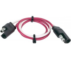 47965 - Hopkins - 2-Pole Flat Extension, 16 Gauge Copper Wire, 12in