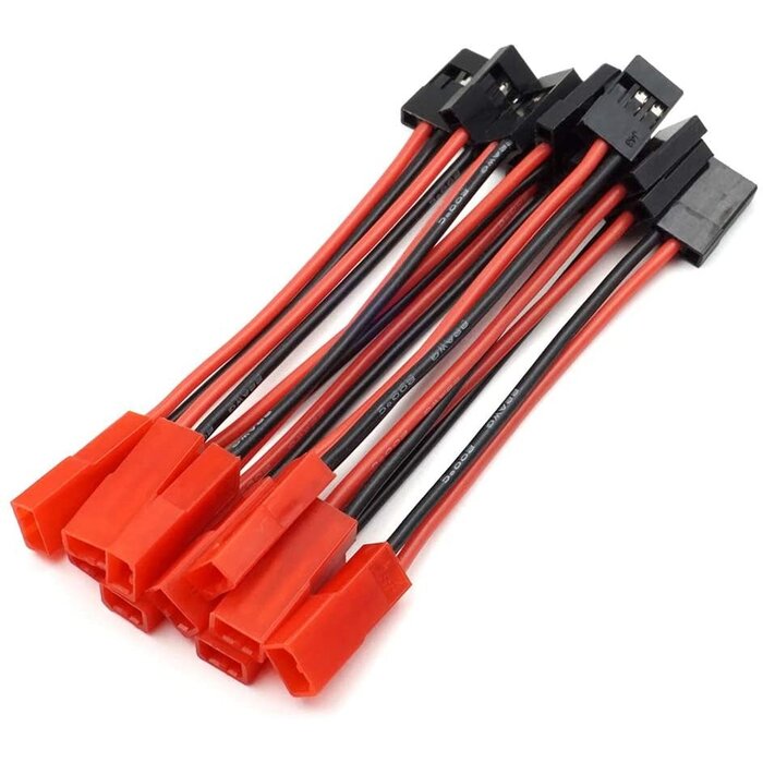 JST-2-JRFUTABA  - ShareGoo - 10CM 20AWG JST Female Plug to JR Futaba Male Servo Receiver Connector Adapter Cable for RC Car FPV Boat Lipo Battery RC Car Led Lights Cooling Fans