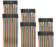 JUMPER-F-3.9IN - Edgelec 10cm Dupont Wire Female to Female Breadboard Jumper Wires 3.9 inch 1pin-1pin 2.54mm Connector Multicolored Ribbon Cables DIY Wires Length 10 15 20 30 40 50 100cm Optional