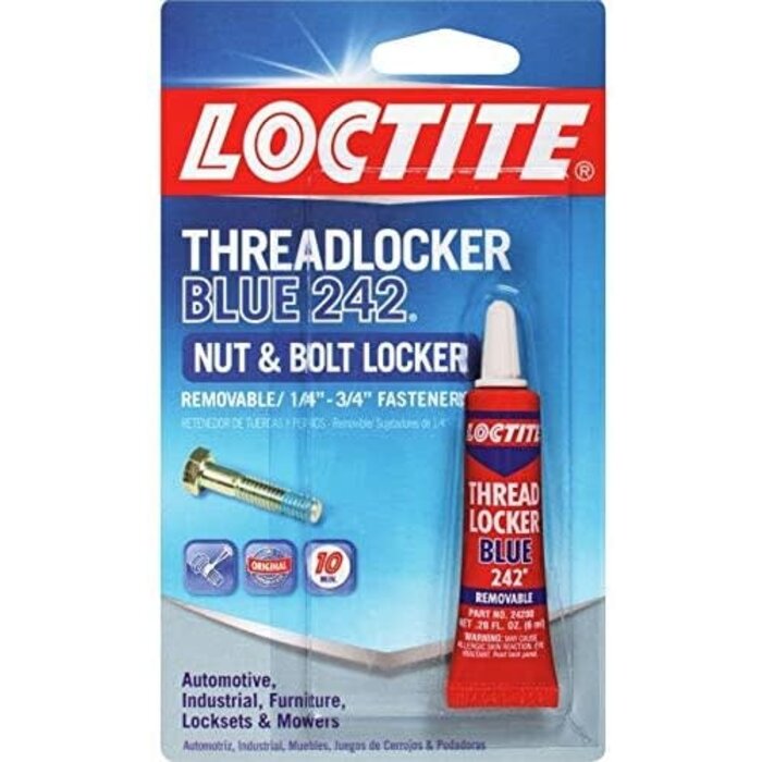 LOCTITE-BLUE - Loctite - Heavy Duty Threadlocker, 0.2 oz, Blue 242