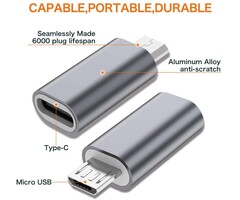 MICRO-USBC - JXMOX - USB C to Micro USB Adapter, Type C Female to Micro USB Male Convert Connector Support Charge Data Sync Compatible with Samsung Galaxy S7 S7 Edge, Nexus 5 6 and Micro USB Device