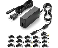 POWSEED - POWSEED 65W Universal Laptop Charger for Dell HP Asus Acer Samsung Toshiba Lenovo IBM Sony Gateway Notebook Ultrabook Chromebook, DC Output 15V 16V 18.5V 19V 19.5V 20V Power Adapter Supply Cord 65W