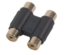 RCAAH210R - RCA Female to Female Dual Coupler Adapter Gold Plated RCA Cable Extension Connector for Amplifier, Subwoofer, Mixer