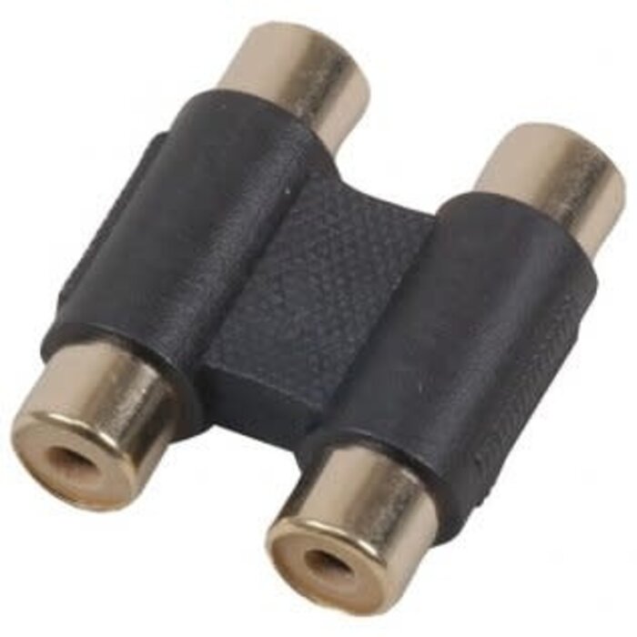 RCAAH210R - RCA Female to Female Dual Coupler Adapter Gold Plated RCA Cable Extension Connector for Amplifier, Subwoofer, Mixer
