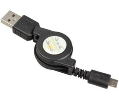 RET-MICROUSB-USB - ACENX - Micro USB to USB Retractable Sync Charger Cable (Black)