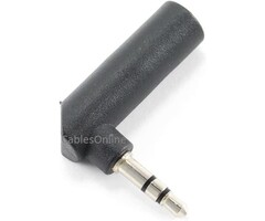 GC-215-5 - CablesOnline - Right-Angle 3.5mm Stereo Male to Female Audio Adapter, (GC-215-5)