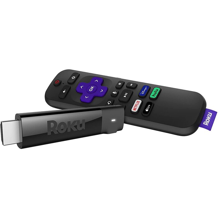 ROKU-STICK-4K - Roku Streaming Stick 4K | Portable Roku Streaming Device 4K/HDR/Dolby Vision, Roku Voice Remote, Free & Live TV