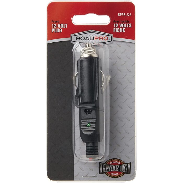 RPPS-225 - Roadpro - 12V Fused Replacement Cigarette Lighter Plug with Leads