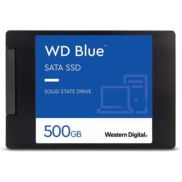 WDS500G3B0A - Western Digital - 500GB WD Blue SA510 SATA Internal Solid State Drive SSD - SATA III 6 Gb/s, 2.5"/7mm, Up to 560 MB/s - WDS500G3B0A