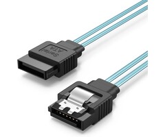 SATA-8IN - CableCreation - SATA III Cable, 8-inch SATA III 6.0 Gbps 7pin Female Straight to Straight Female Data Cable with Locking Latch, 0.6 FT Blue