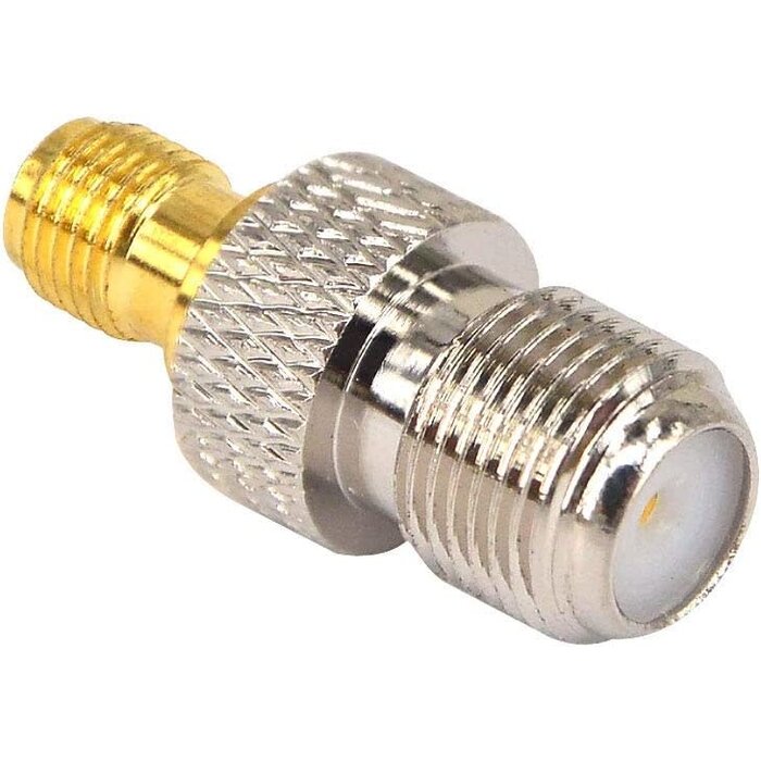 SMAM-FF - Boobrie - SMA Antenna Adapter F Type Connector F Female (Jack) to SMA Female (Jack) RF Coaxial Connector for Antennas/Wireless/LAN Devices/Coaxial Cable