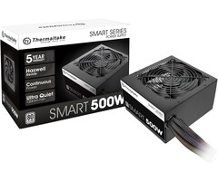 SPD-0500P - Thermaltake - Smart 500W 80+ White Certified PSU, Continuous Power with 120mm Ultra Quiet Cooling Fan, ATX 12V V2.3/EPS 12V Active PFC Power Supply PS-SPD-0500NPCWUS-W