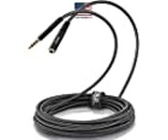 TRRS-EXT-12FT - KEPULU - Long 3.5mm Extension Cable, 12ft/3.6m TRRS Headphone Cable Extender [99.99% 4N OFC, 24K-Gold-Jack] 4-Pole Male to Female, Work w/Apple Headphones, Earbuds, Earphones, Mic -Kepulu ProAudioLine