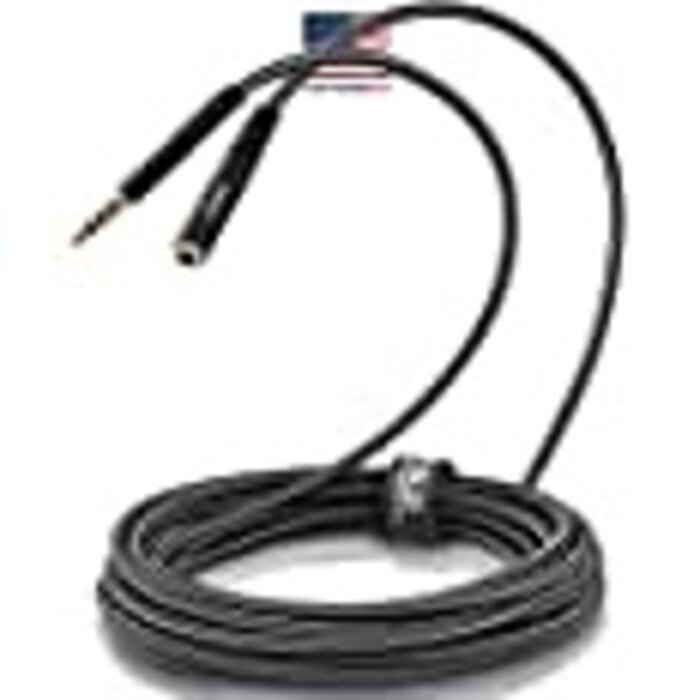 TRRS-EXT-12FT - KEPULU - Long 3.5mm Extension Cable, 12ft/3.6m TRRS Headphone Cable Extender [99.99% 4N OFC, 24K-Gold-Jack] 4-Pole Male to Female, Work w/Apple Headphones, Earbuds, Earphones, Mic -Kepulu ProAudioLine