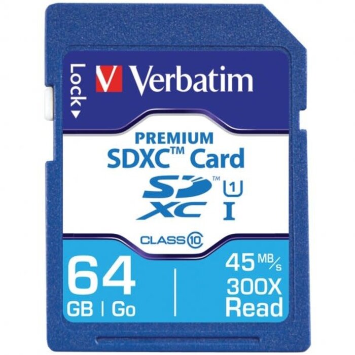 Verbatim VTM44024 - Class 10 Premium SDXC™ Card U1  (64GB) 45 Mbps