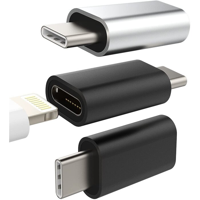 USBC-M2LIGHT-F - Kefiany USB C Male to Lightning Female Adapter, Compatible with iPhone 12 11Pro Max for Ipad Air Samsung Galaxy Note S10 S20 S21 google LG Charging Data sync Type C Charger Connector Cable