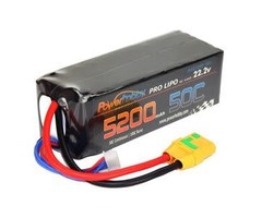 Power Hobby 6S 22.2V 5200MAH 50C Soft Case Lipo Battery, w/ XT90 Plug