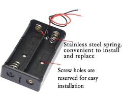 18650X2 - PNGKNYOCN - 18650 Battery Clip, 2 Slots 3.7V DIY Battery Storage Box in Series Plastic Batteries Case YOUCHENG for 18650 Battery with Connect Lead