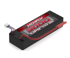Hexfly Hexfly 2 cell 7.4V 5000mAh 25C LiPo Battery(Hard Case)(Banana Connector)(1pc)
