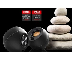 SP-PBL-BK - Creative Pebble 2.0 USB-Powered Desktop Speakers with Far-Field Drivers and Passive Radiators for Pcs and Laptops (Black)