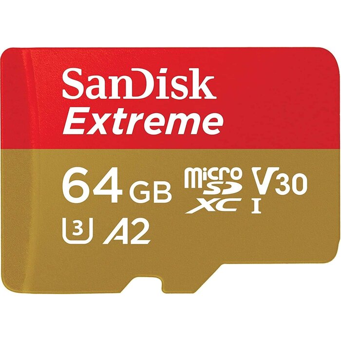 SanDisk MICROSDXC-64GB - SanDisk 64GB Extreme for Mobile Gaming MicroSD UHS-I Card - C10, U3, V30, 4K, A2, Micro SD
